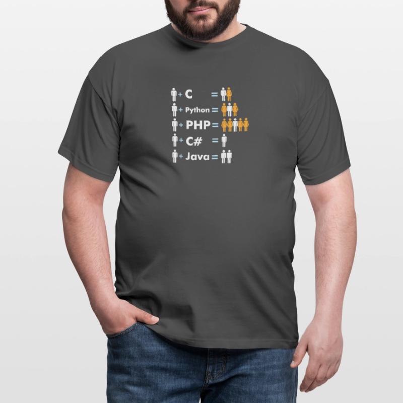 C Python Php Java Programmer Coding Men's T-Shirt