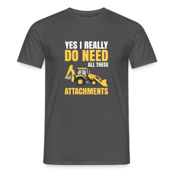 Baggerfahrer Baggerfahrerin Geschenke Männer Bau - Männer T-Shirt - Anthrazit - Vorne - AI Model Male 178 light (178cm)
