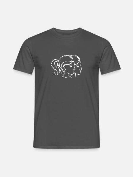 Sternzeichen Zwillinge Symbol - Männer T-Shirt - Anthrazit