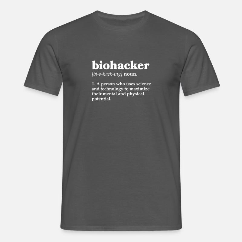 Biohacker Biohacking - Men's T-Shirt - charcoal grey