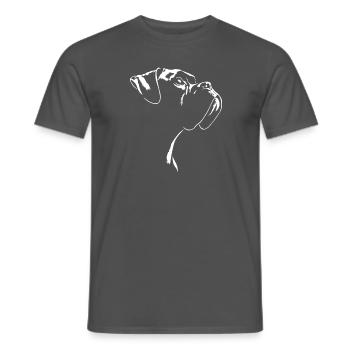 Boxer Silhouette Hunde Hund Wilsigns - Männer T-Shirt - Anthrazit - Vorne - AI Model Male 178 light (178cm)