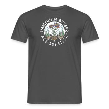 Au moins mieux que de la merde de la lumière sur l’obscurité - T-shirt homme - charbon - Devant - AI Model Male 178 light (178cm)