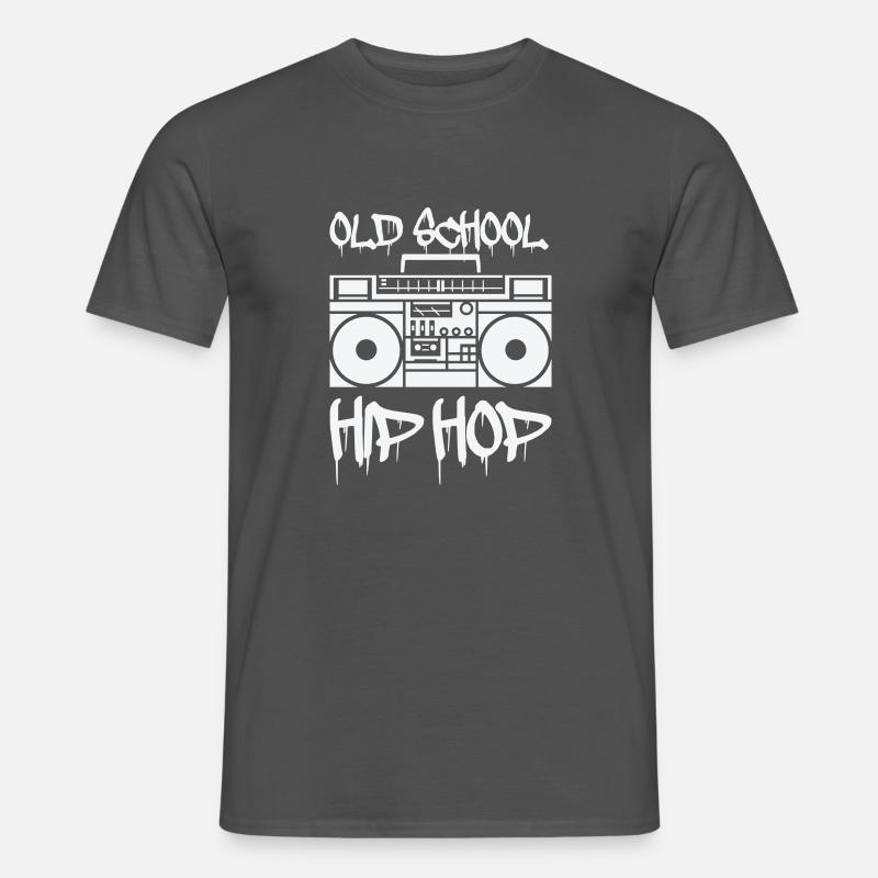 ghettoblaster old school - Männer T-Shirt - Anthrazit