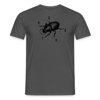 Kafka Franz - Books - Literature - Men's T-Shirt - charcoal grey - Front - AI Model Male 178 light (178cm)