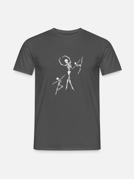 Ballett tanzende Skelette, Halloween Shirt - Männer T-Shirt - Anthrazit