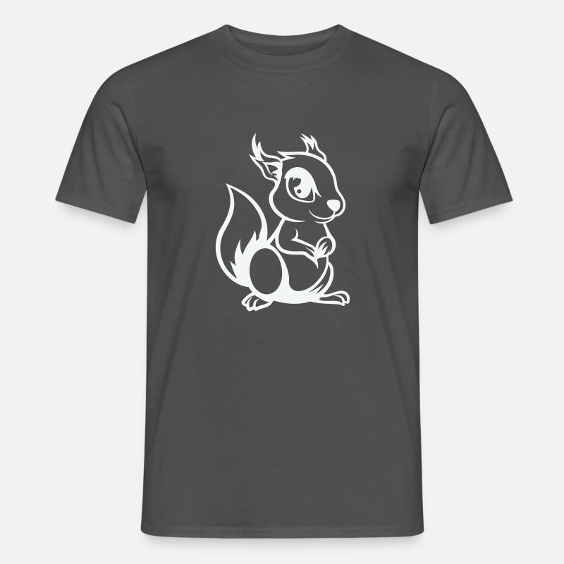 eichhörnchen comic - Männer T-Shirt - Anthrazit