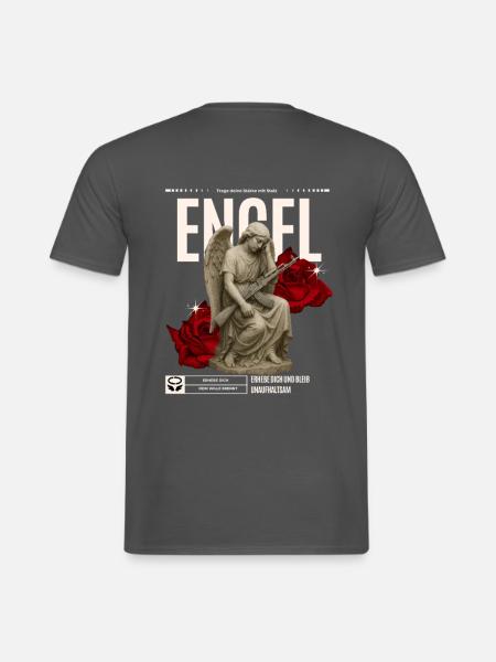 Engel mit Ak - Männer T-Shirt - Anthrazit