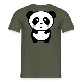 Maquette de T-shirt homme « T-Shirt Panda Kawaii : Adorable et Tendance » à imprimer et personnaliser