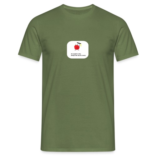 an apple keep the doctor away - Men's T-Shirt