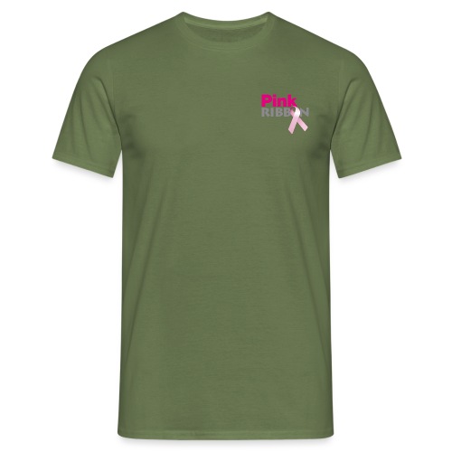 Pink Ribbon Logo - Mannen T-shirt