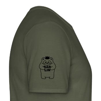 Berliner Bär - Männer T-Shirt - Militärgrün - Rechts - AI Model Male 178 light (178cm)