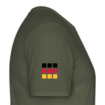 Flagge - Quadrate Trikolore - VEKTOR - Männer T-Shirt - Militärgrün - Rechts - AI Model Male 178 light (178cm)
