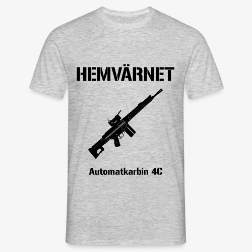 Hemvärnet - Automatkarbin 4C + SWE Flagga - T-shirt herr