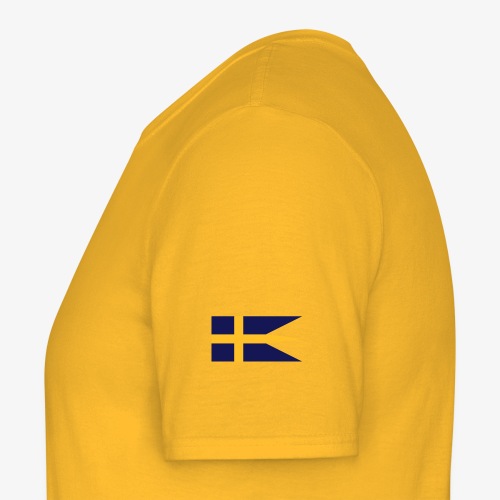 Svensk Örlogsflagga - Sverige Tretungad flagga - T-shirt herr