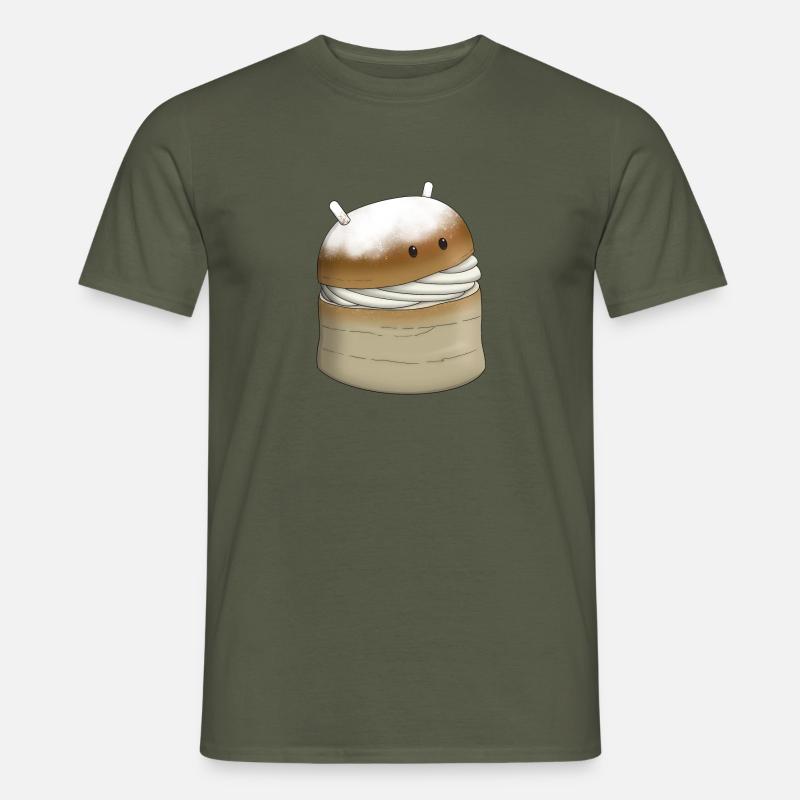 Android / Semla - Männer T-Shirt - Militärgrün