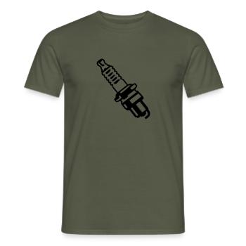 Bougie - T-shirt homme - vert militaire - Devant - AI Model Male 178 light (178cm)