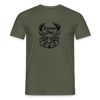 Wappen Deutsche Jagd - Männer T-Shirt - Militärgrün - Vorne - AI Model Male 178 light (178cm)