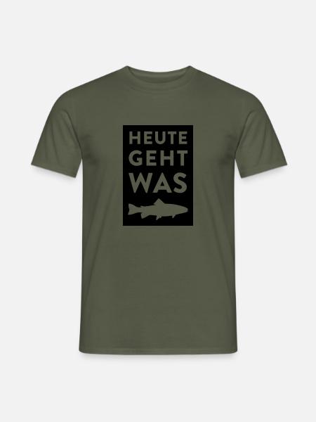 Heute geht was Forelle Angeln - Männer T-Shirt - Militärgrün