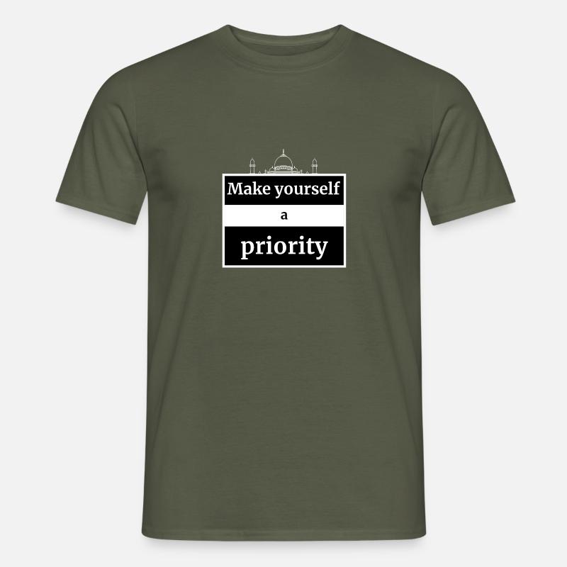 “Make Yourself a Priority” - Men’s T-shirt - military green