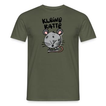 Ratte Klein - Männer T-Shirt - Militärgrün - Vorne - AI Model Male 178 light (178cm)