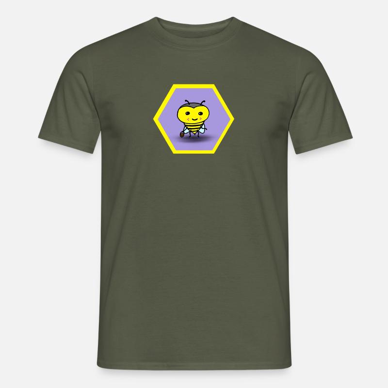 Biene mit Eimerchen - Männer T-Shirt - Militärgrün