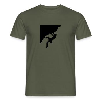 Climbing, rope, knots, mountain, carbine, hiking, - Men's T-Shirt - military green - Front - AI Model Male 178 light (178cm)