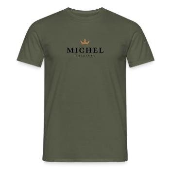 Michel - Männer T-Shirt - Militärgrün - Vorne - AI Model Male 178 light (178cm)