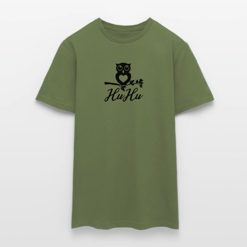 HuHu Eule mit Herz Männer T-Shirt