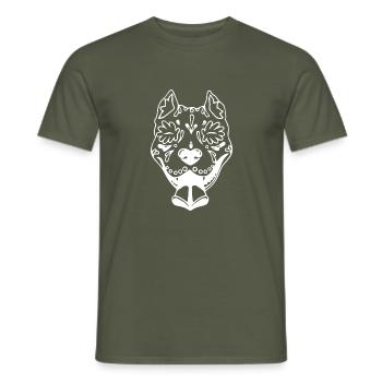 Hund Chien - T-shirt homme - vert militaire - Devant - AI Model Male 178 light (178cm)