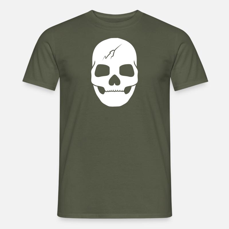 Totenkopf - Männer T-Shirt - Militärgrün