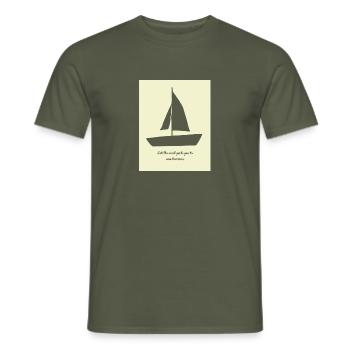 Let the wind guide you to new horizons. - Men's T-Shirt - military green - Front - AI Model Male 178 light (178cm)
