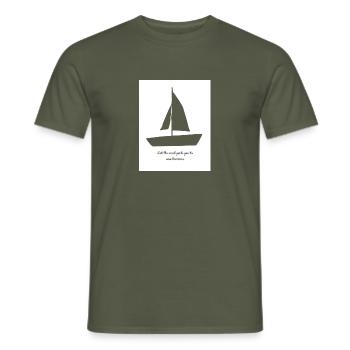 Let the wind guide you to new horizons. - Men's T-Shirt - military green - Front - AI Model Male 178 light (178cm)