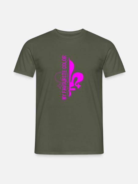 Meine Lieblingsfarbe, mein Lila - Männer T-Shirt - Militärgrün