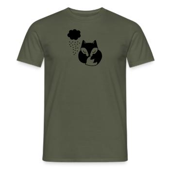 Fuchs - Männer T-Shirt - Militärgrün - Vorne - AI Model Male 178 light (178cm)