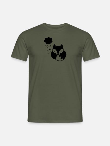 Fuchs - Männer T-Shirt - Militärgrün