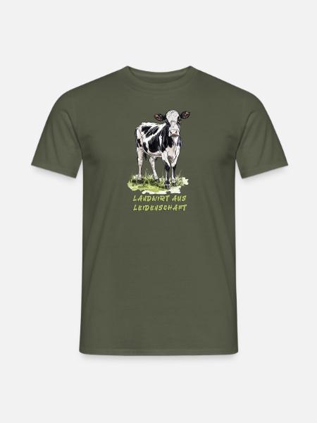 Landwirt Milchvieh Bauer Leidenschaft - Männer T-Shirt - Militärgrün