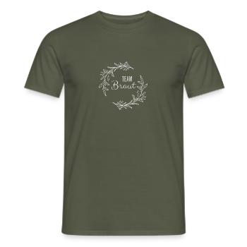 Junggesellinnenabschied - Team Braut - Männer T-Shirt - Militärgrün - Vorne - AI Model Male 178 light (178cm)