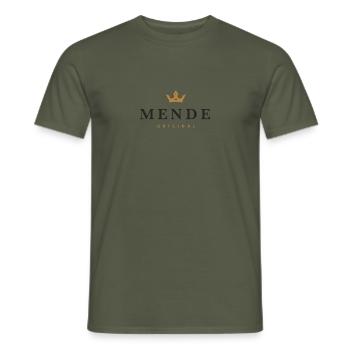 Mende Original Familienlogo - Männer T-Shirt - Militärgrün - Vorne - AI Model Male 178 light (178cm)