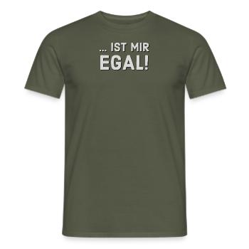 Ist mir egal - Männer T-Shirt - Militärgrün - Vorne - AI Model Male 178 light (178cm)