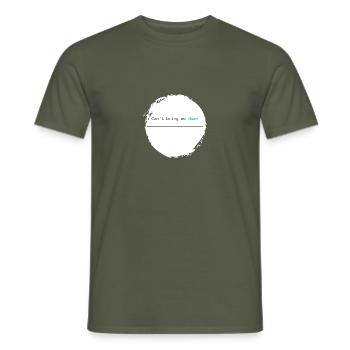 Drôle de dicton - Je ne peux pas me faire descendre bleu - T-shirt homme - vert militaire - Devant - AI Model Male 178 light (178cm)