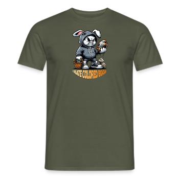 I hate colored eggs - Men's T-Shirt - military green - Front - AI Model Male 178 light (178cm)
