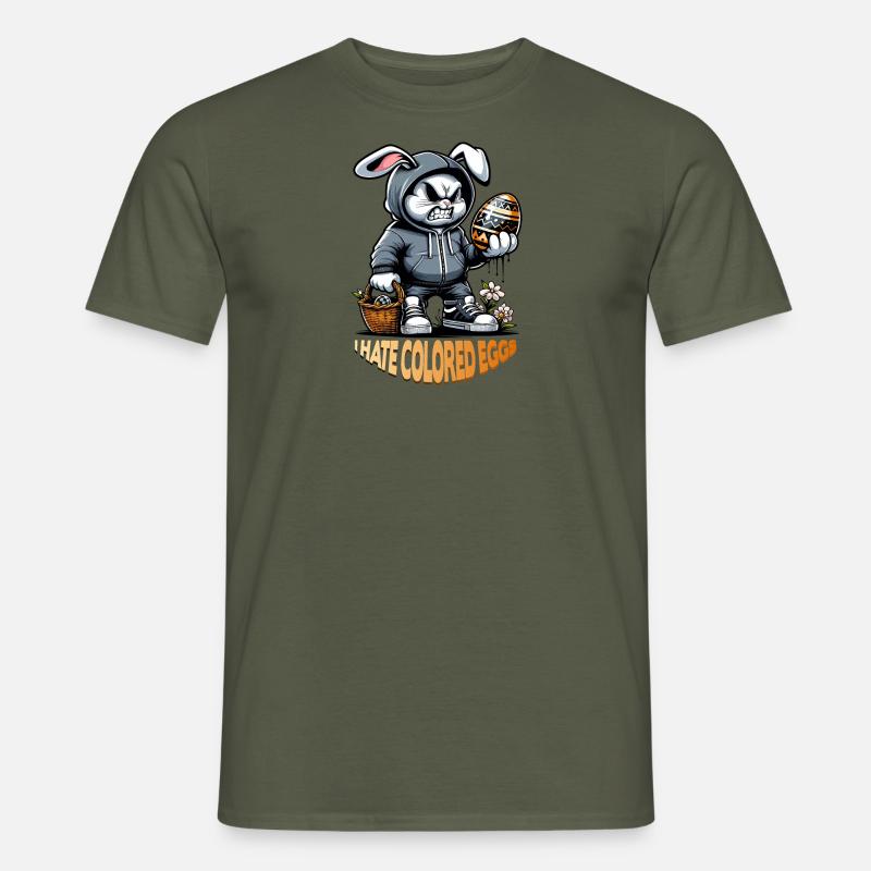 I hate colored eggs - Männer T-Shirt - Militärgrün