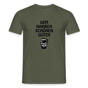 The True Beautiful Good Bembel #FFM #069 - Men's T-Shirt - military green - Front - AI Model Male 178 light (178cm)