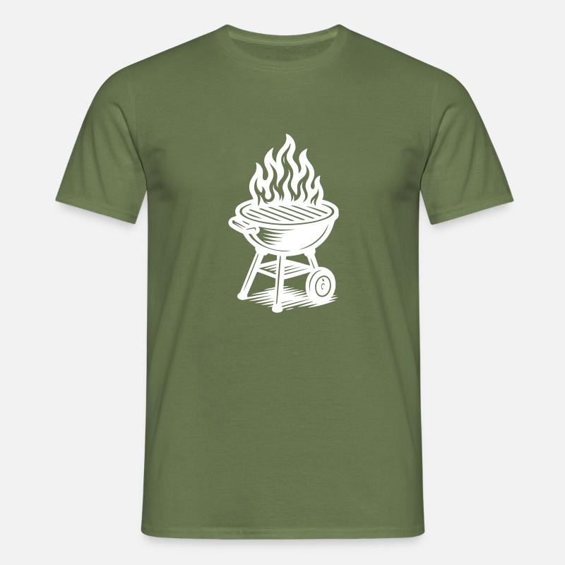 Grill Fire Grilling - Men's T-Shirt - military green