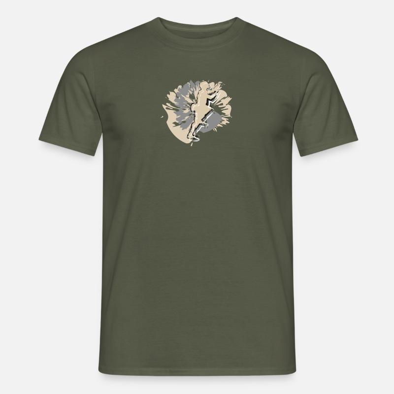 Valentine's Day climbing for men - Men’s T-shirt - military green