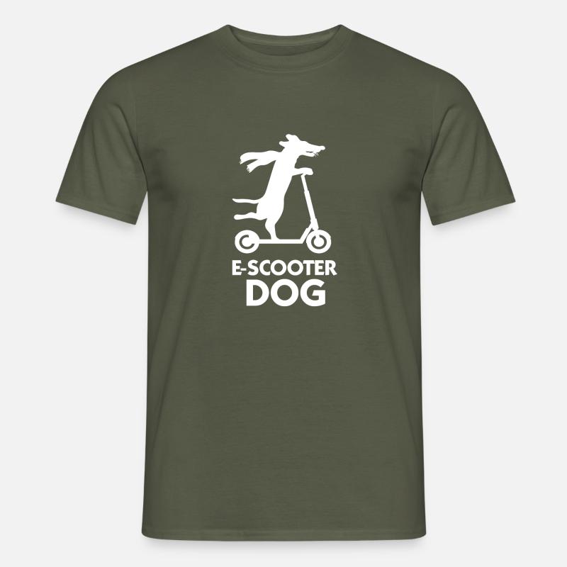 E-Scooter Roller Scooter - Männer T-Shirt - Militärgrün