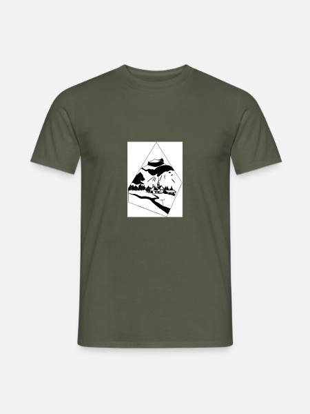 Bergdorf - Männer T-Shirt - Militärgrün
