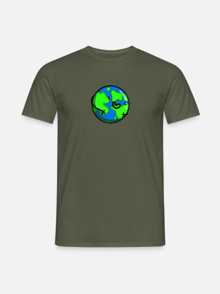 Planète Terre - T-shirt homme - vert militaire
