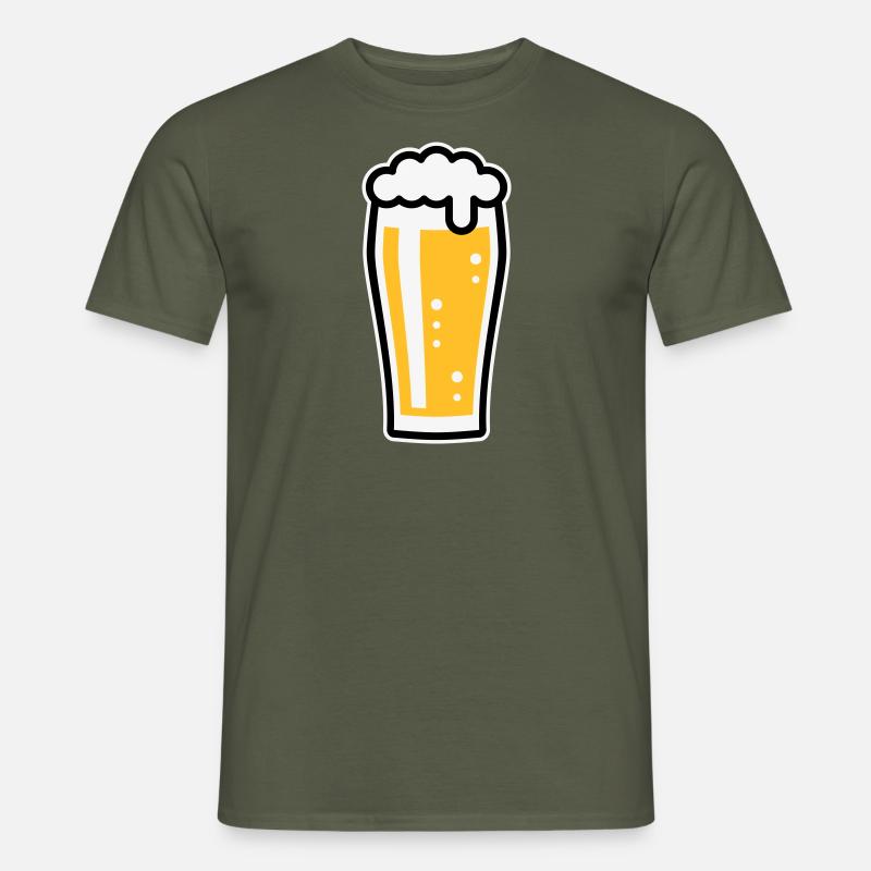 Bierglas (Bier / Willibecher / 3C) - Männer T-Shirt - Militärgrün