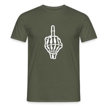 Squelette majeur main - T-shirt homme - vert militaire - Devant - AI Model Male 178 light (178cm)
